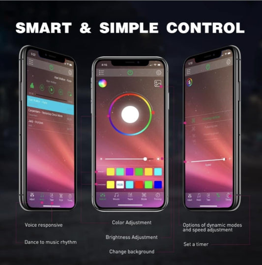 RGB Rock light - 6 ljósa