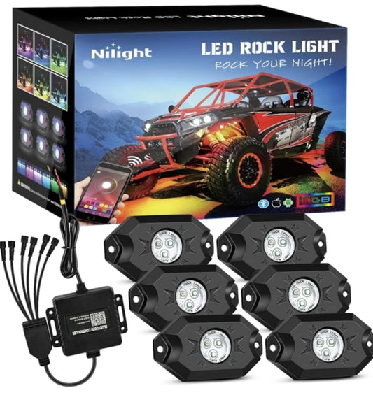 RGB Rock light - 6 ljósa